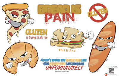 Gluten is Trying to Kill Me Sticker Sheet
