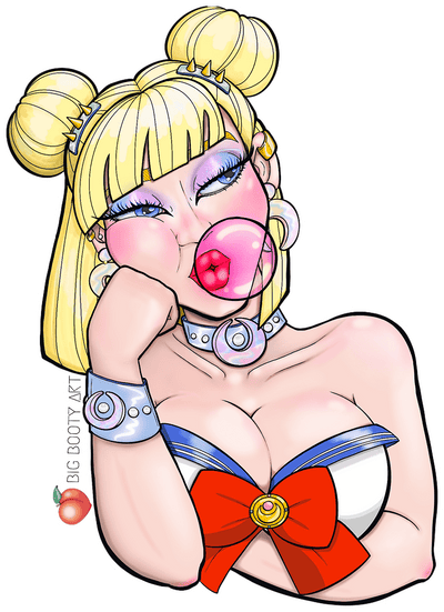 Bubblegum Punk Sailor Moon Vinyl Sticker - Vibrant Anime Decal