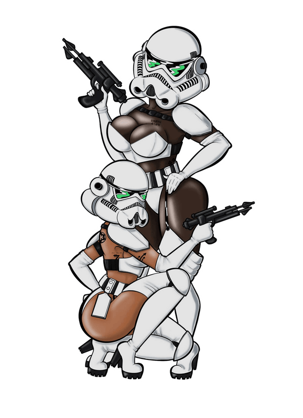 Sexy Storm Trooper Ladies Sticker