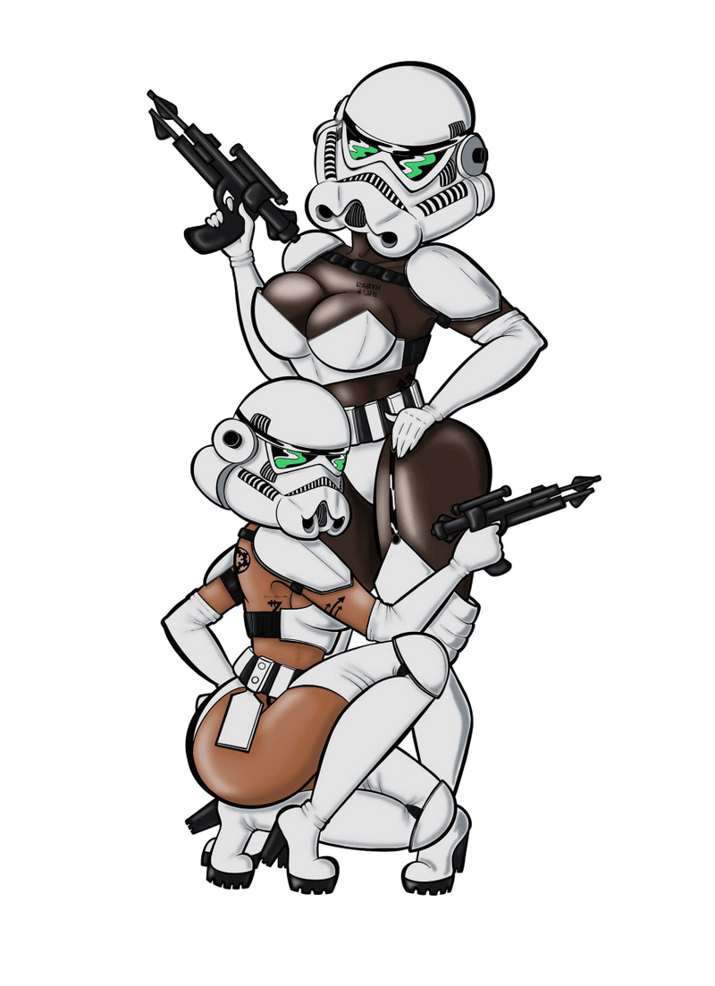 Sexy Storm Trooper Ladies Sticker